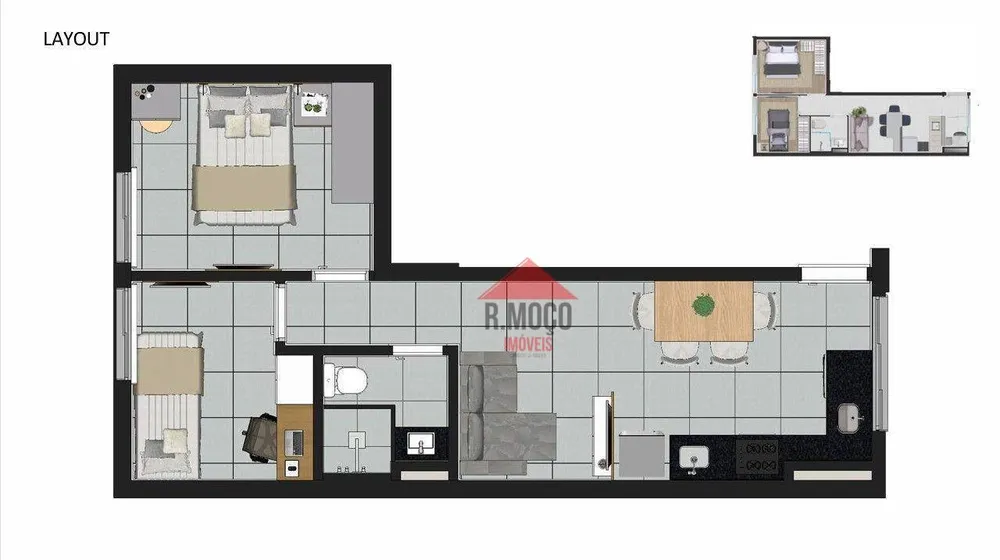 Apartamento, 2 quartos, 35 m² - Foto 4