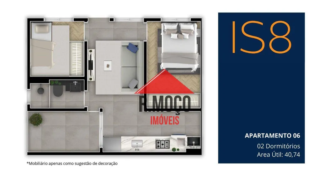 Apartamento, 2 quartos, 37 m² - Foto 9