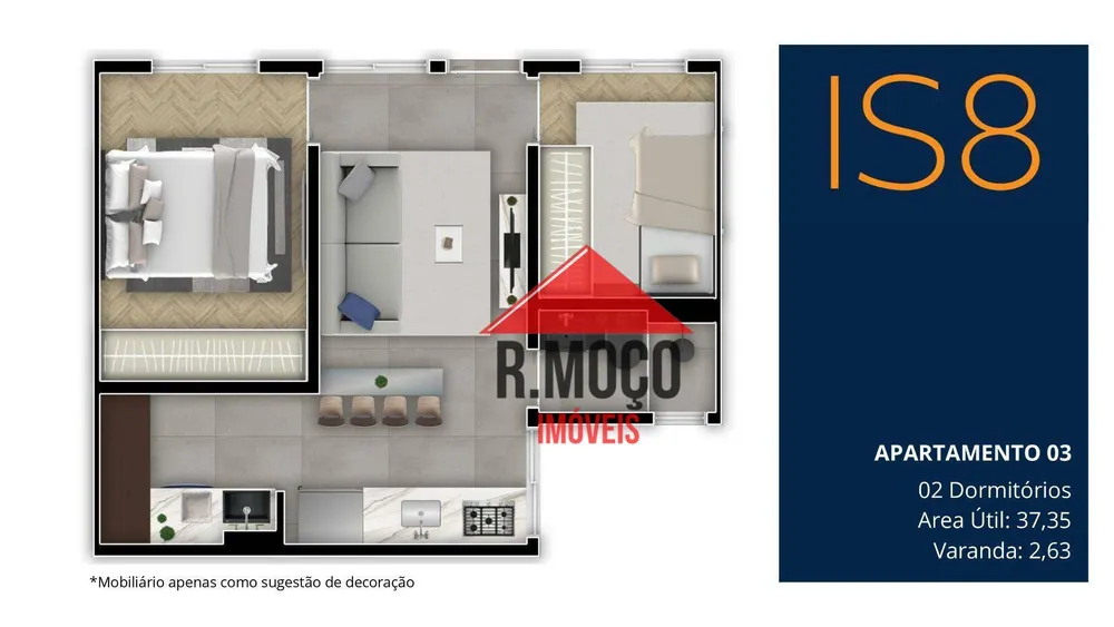 Apartamento, 2 quartos, 37 m² - Foto 6