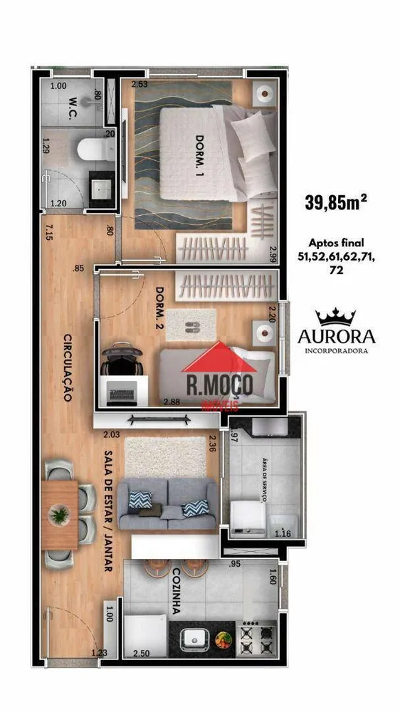 Apartamento, 2 quartos, 42 m² - Foto 2