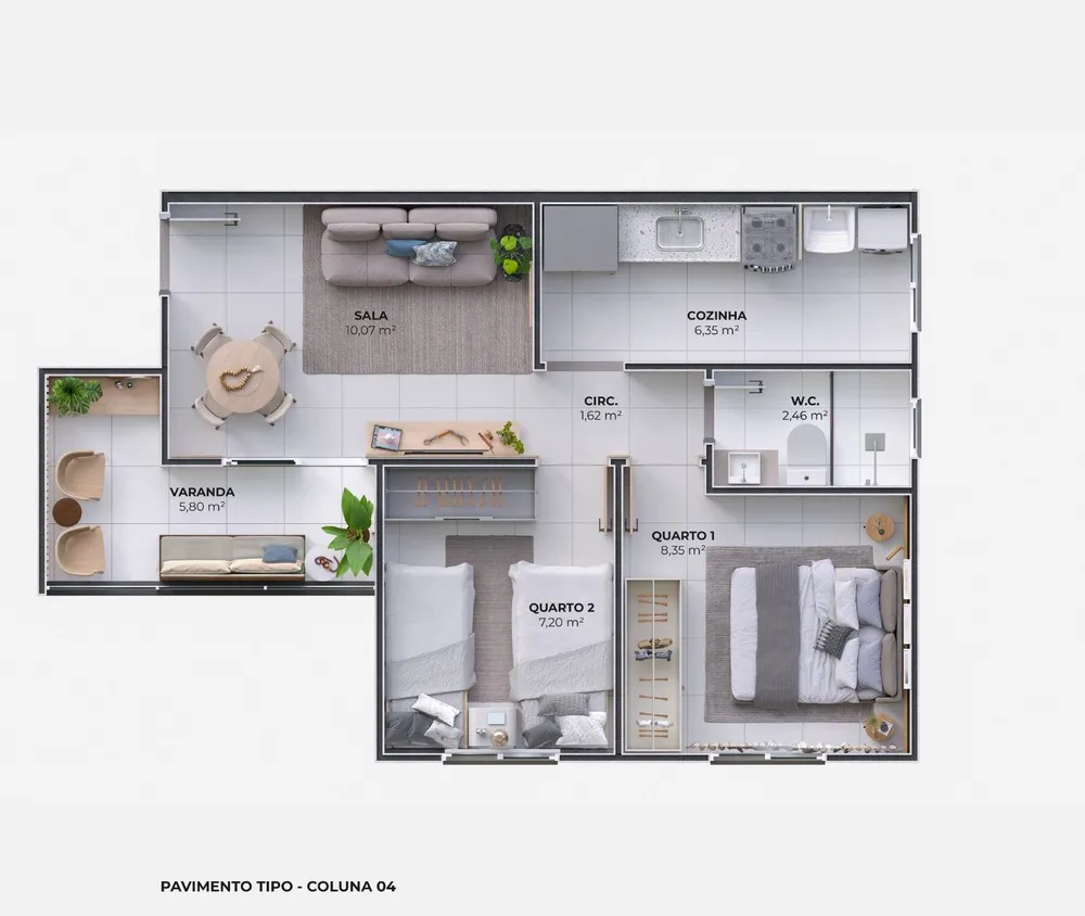 Apartamento, 2 quartos - Foto 10