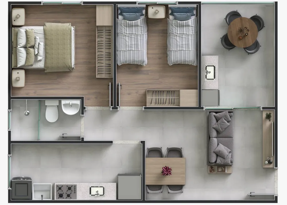 Apartamento, 2 quartos - Foto 4