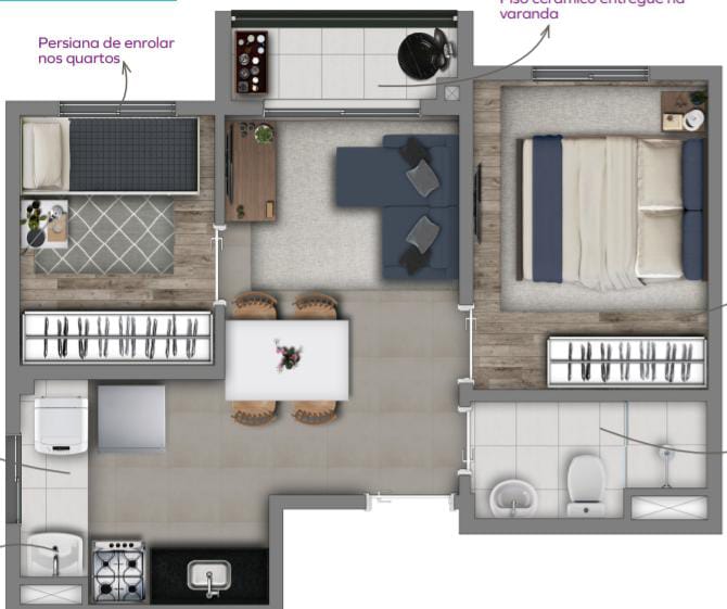 Apartamento à venda com 2 quartos, 39m² - Foto 3