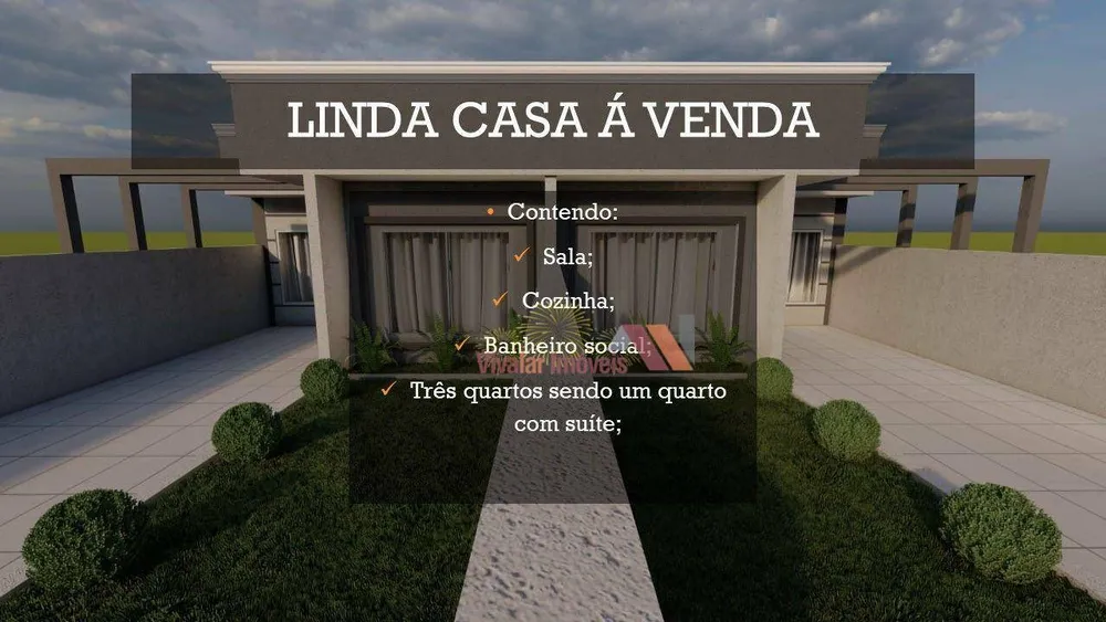 Casa, 3 quartos, 70 m² - Foto 1