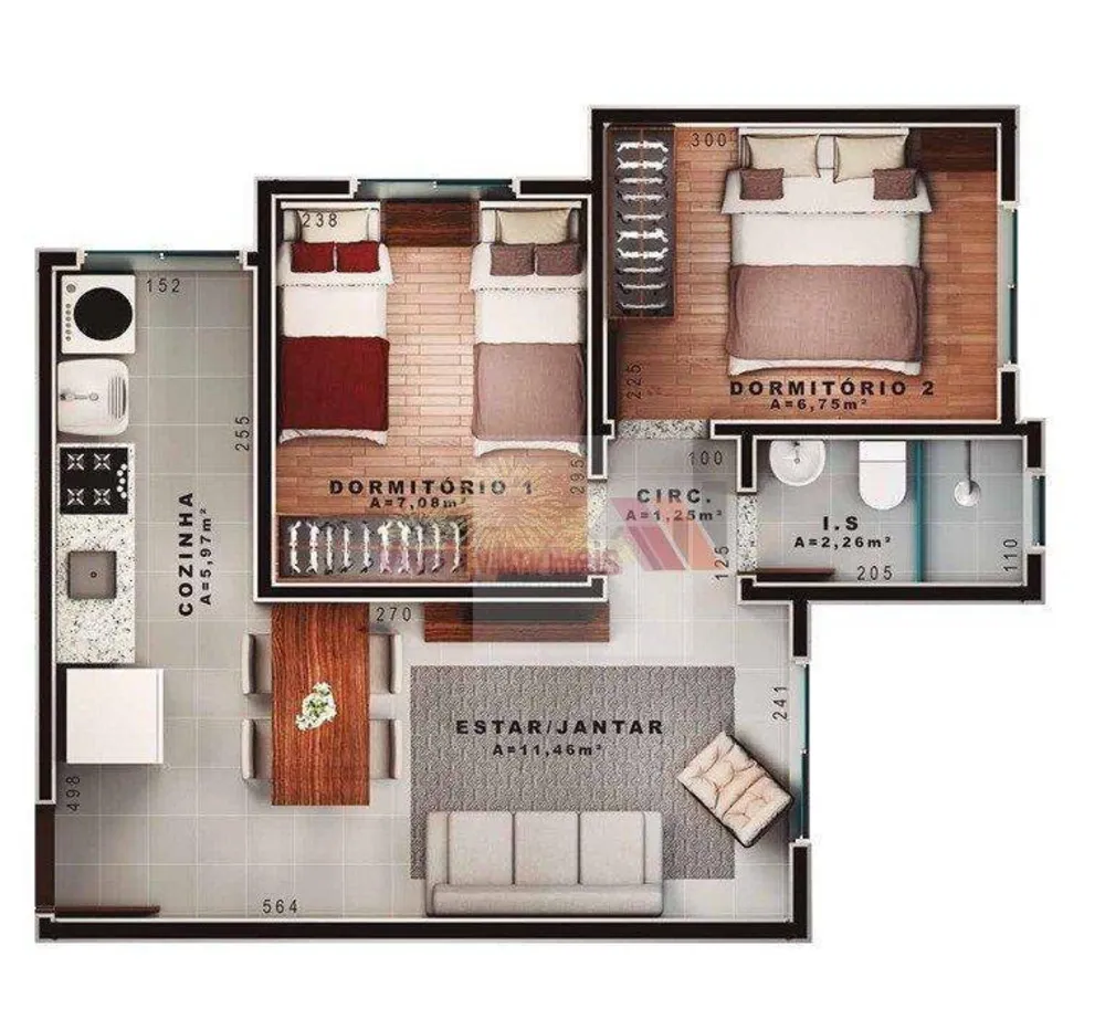 Apartamento, 2 quartos - Foto 2