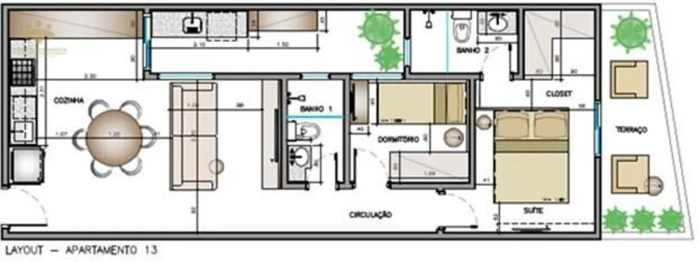 Apartamento, 2 quartos, 56 m² - Foto 1