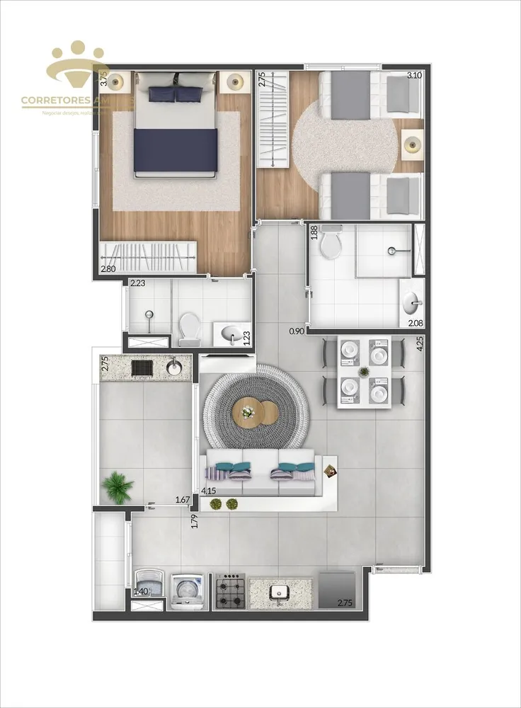 Apartamento, 2 quartos, 58 m² - Foto 5