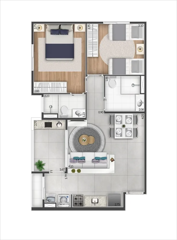 Apartamento, 2 quartos, 58 m² - Foto 14