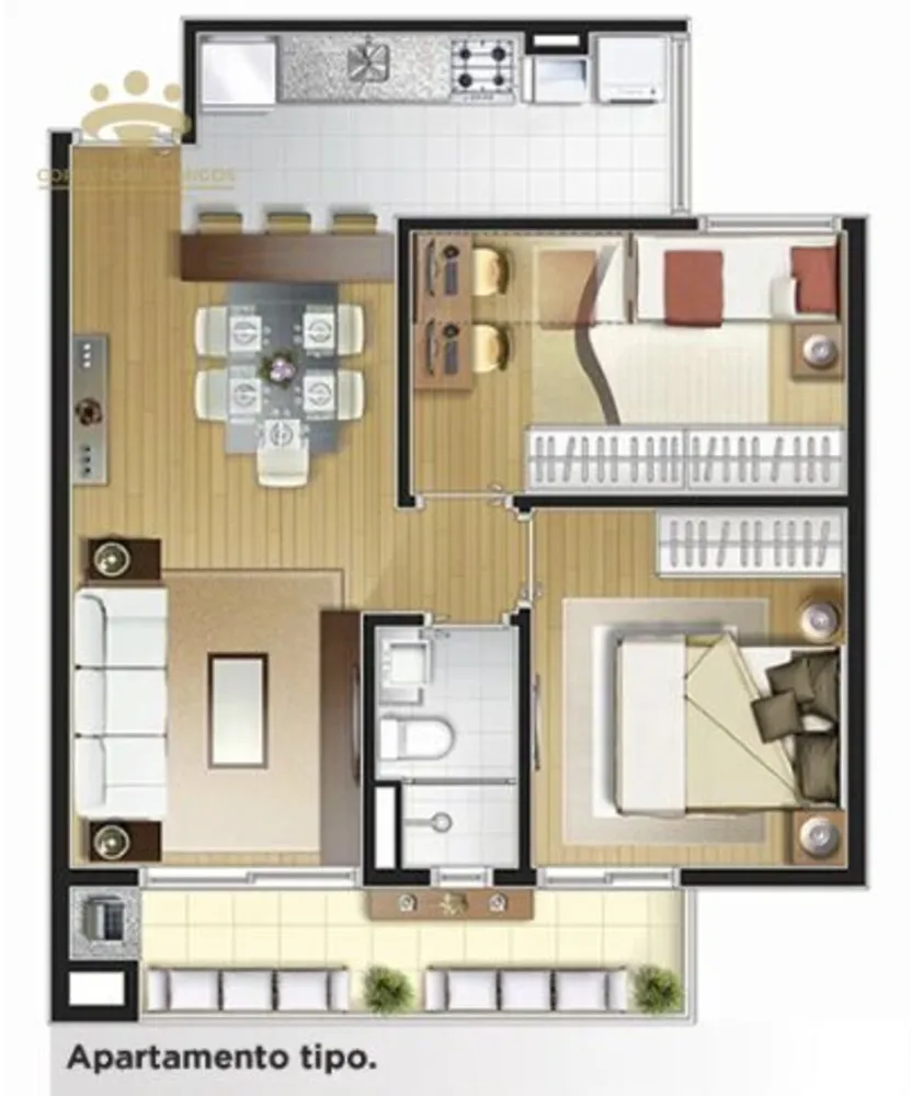Apartamento, 2 quartos, 56 m² - Foto 8