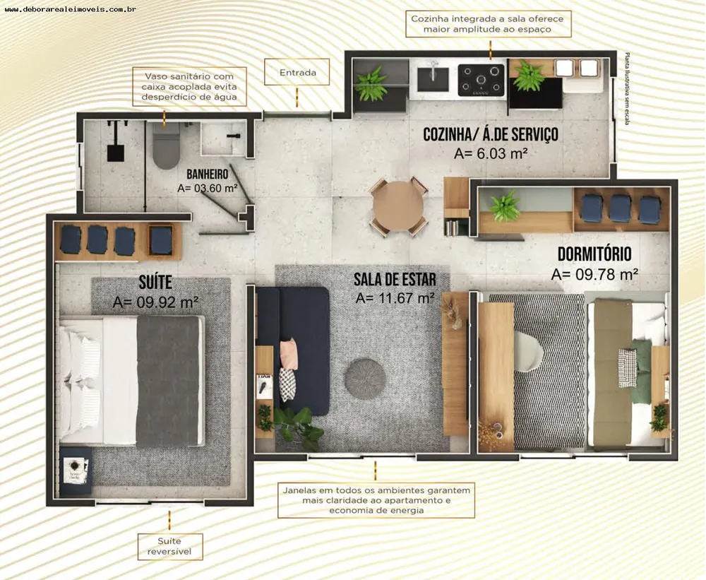Apartamento, 2 quartos, 41 m² - Foto 2
