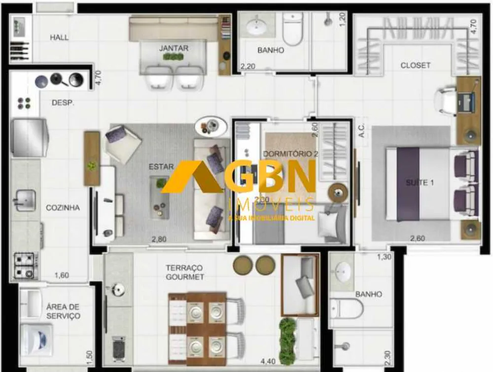 Apartamento, 2 quartos, 68 m² - Foto 18