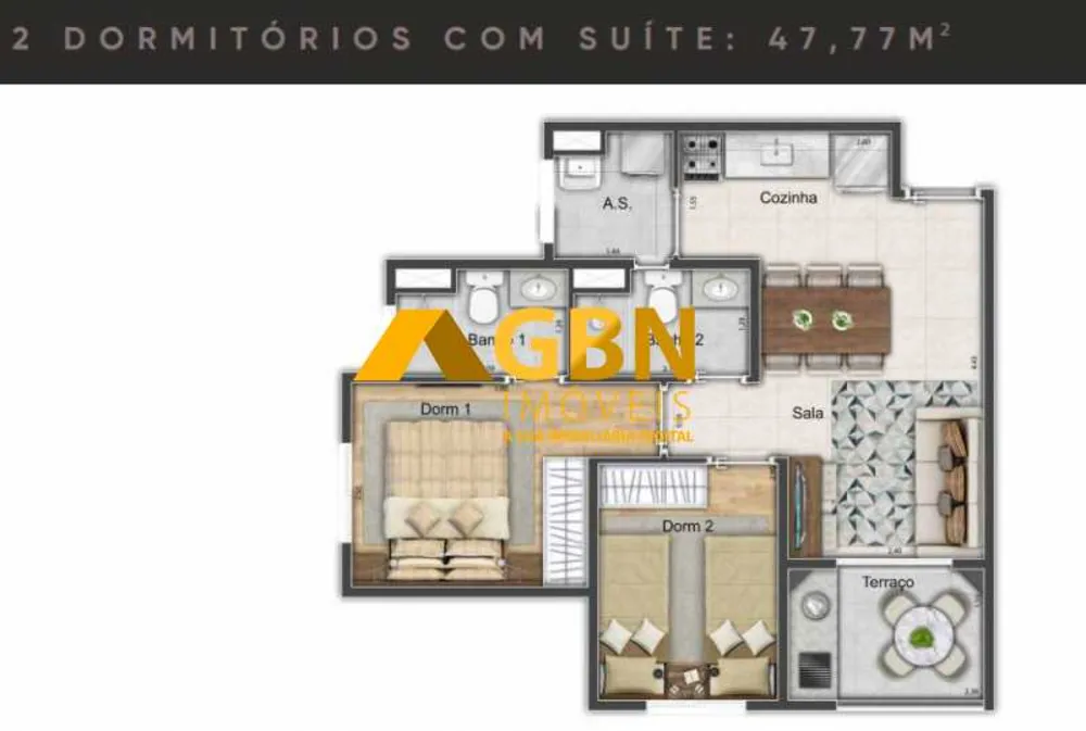 Apartamento, 2 quartos, 43 m² - Foto 19