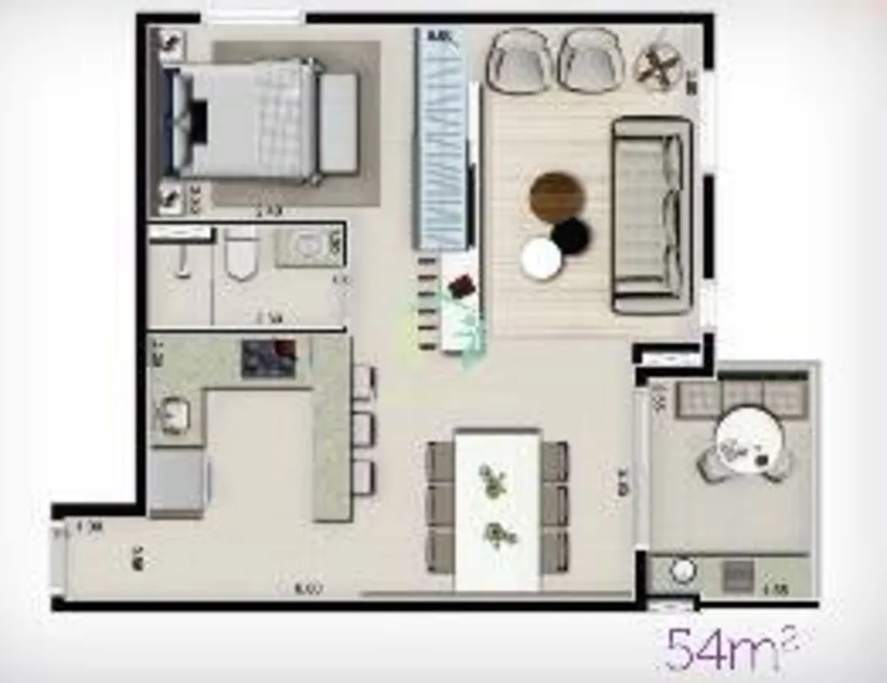 Apartamento, 2 quartos, 54 m² - Foto 1
