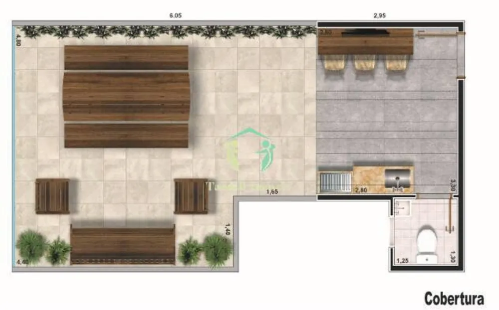 Cobertura, 2 quartos, 82 m² - Foto 2