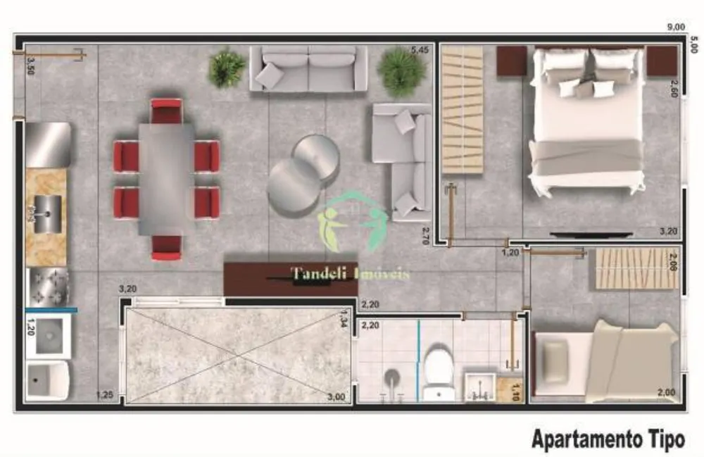 Cobertura, 2 quartos, 82 m² - Foto 1