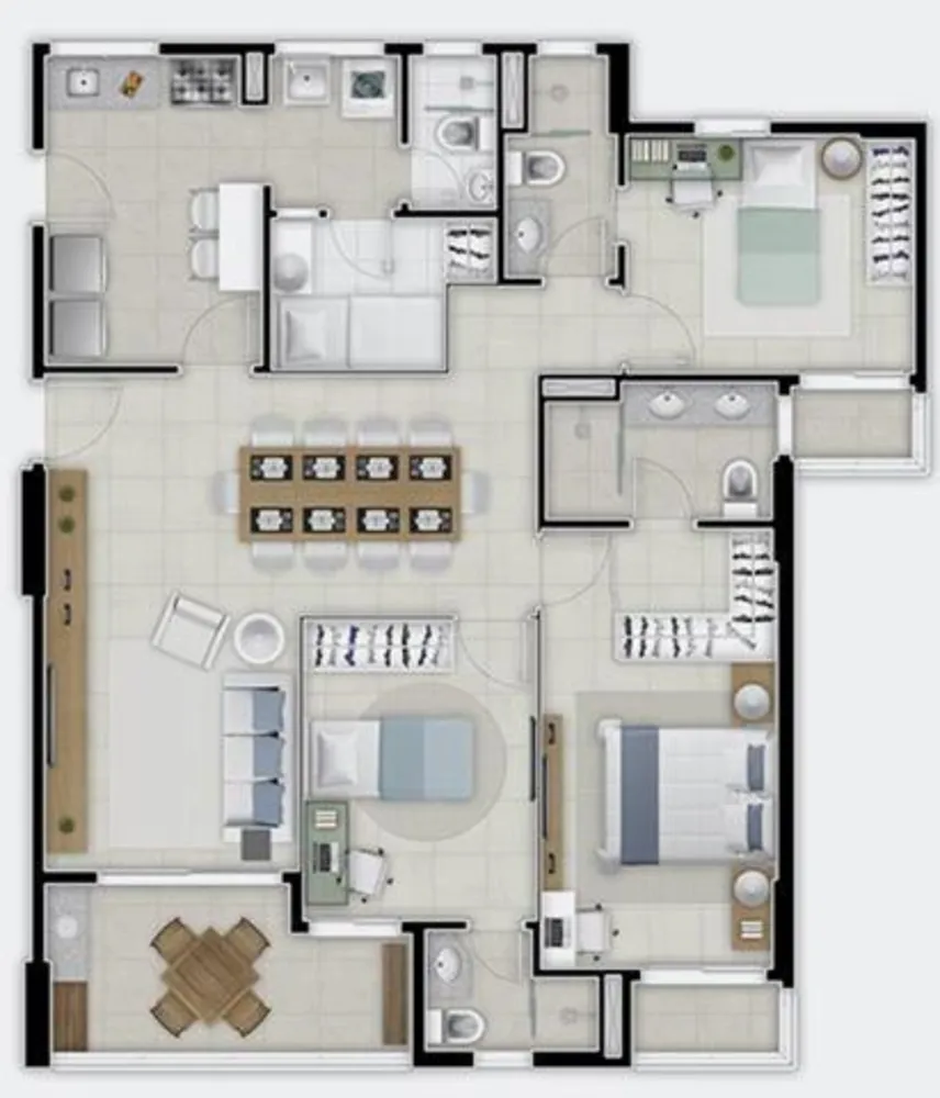 Apartamento, 3 quartos, 98 m² - Foto 3