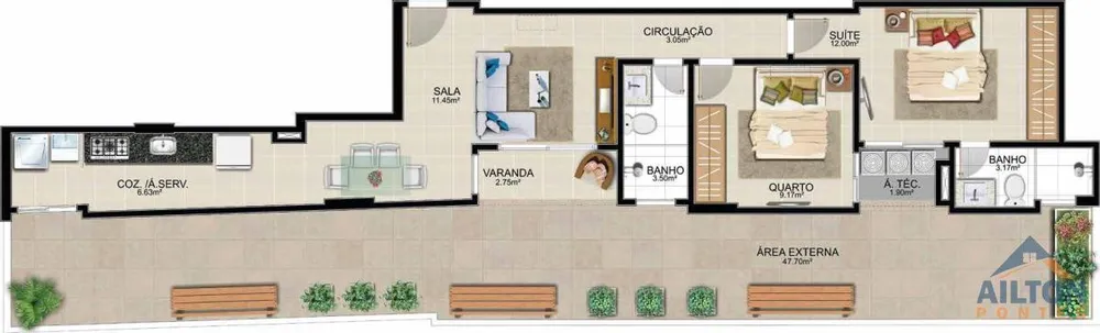 Apartamento, 2 quartos, 119 m² - Foto 6