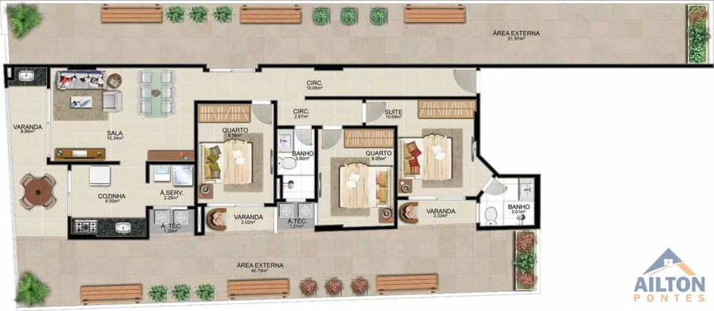 Apartamento, 2 quartos, 119 m² - Foto 8