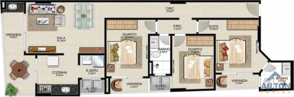 Apartamento, 2 quartos, 119 m² - Foto 11