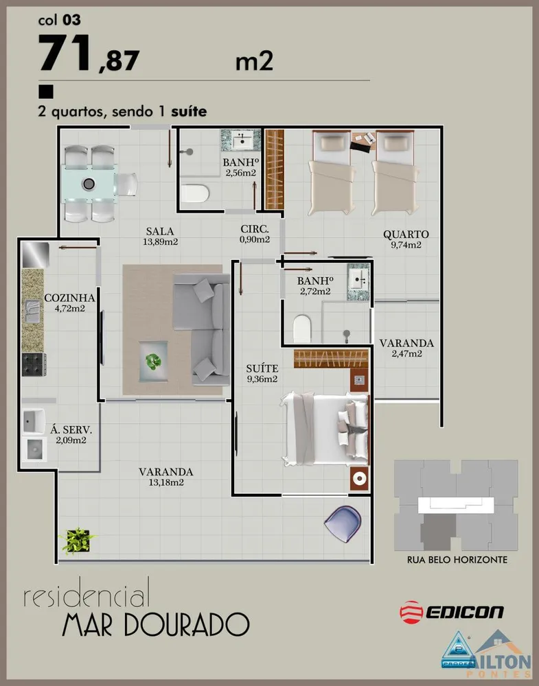 Apartamento, 2 quartos, 66 m² - Foto 8
