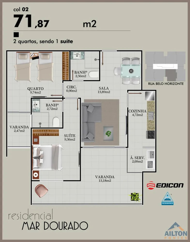 Apartamento, 2 quartos, 66 m² - Foto 7