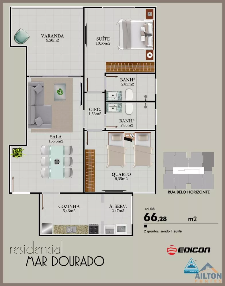 Apartamento, 2 quartos, 66 m² - Foto 4
