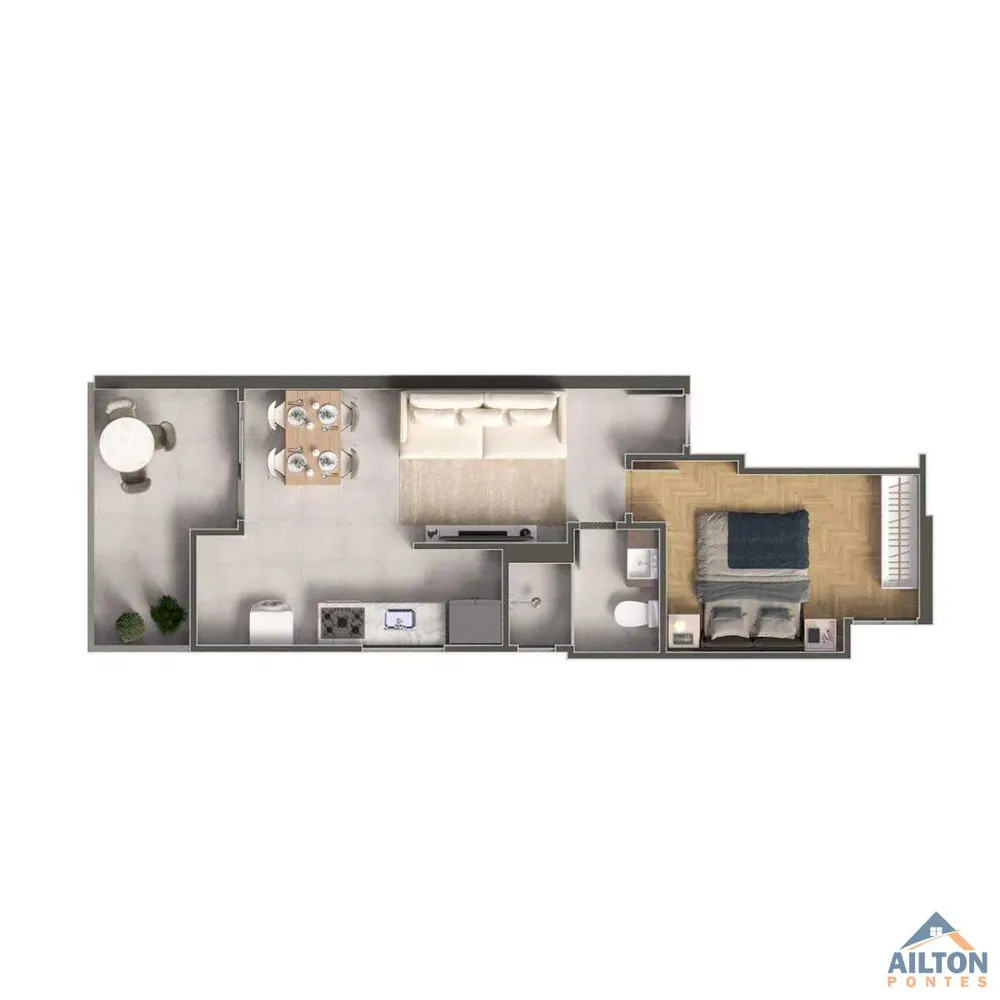 Apartamento, 1 quarto, 45 m² - Foto 2