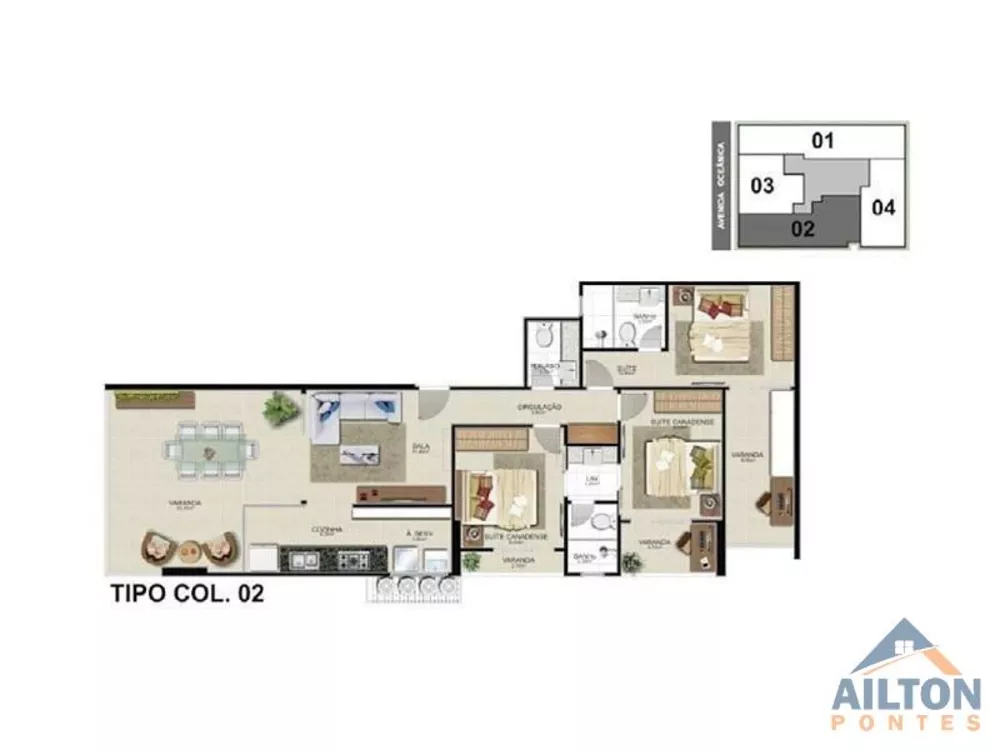 Apartamento, 3 quartos, 107 m² - Foto 2
