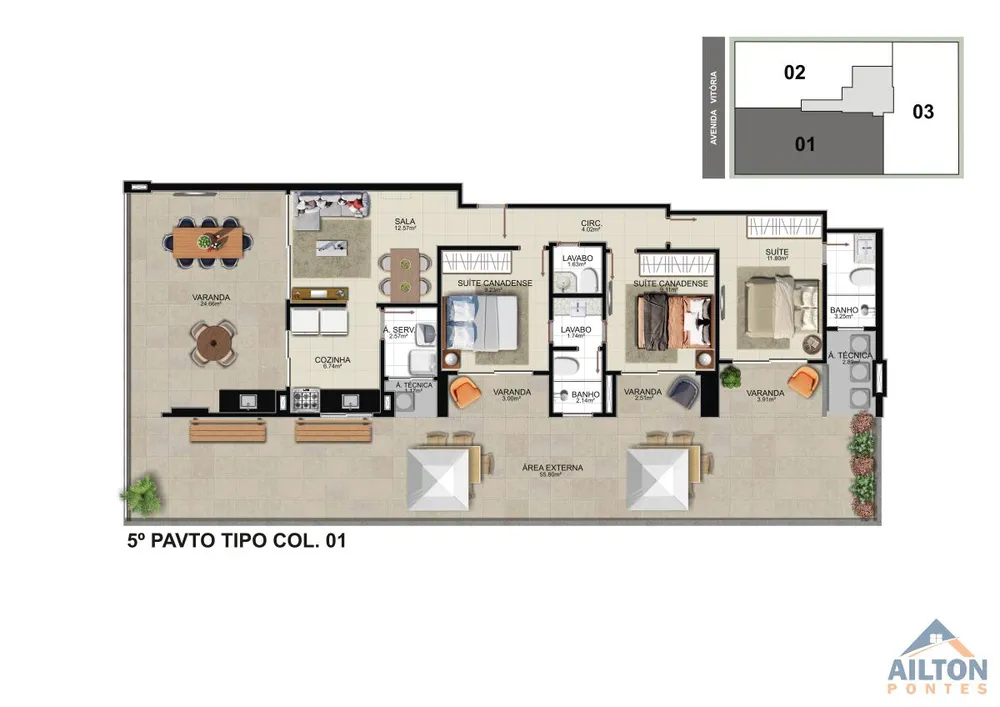 Apartamento, 3 quartos, 105 m² - Foto 10