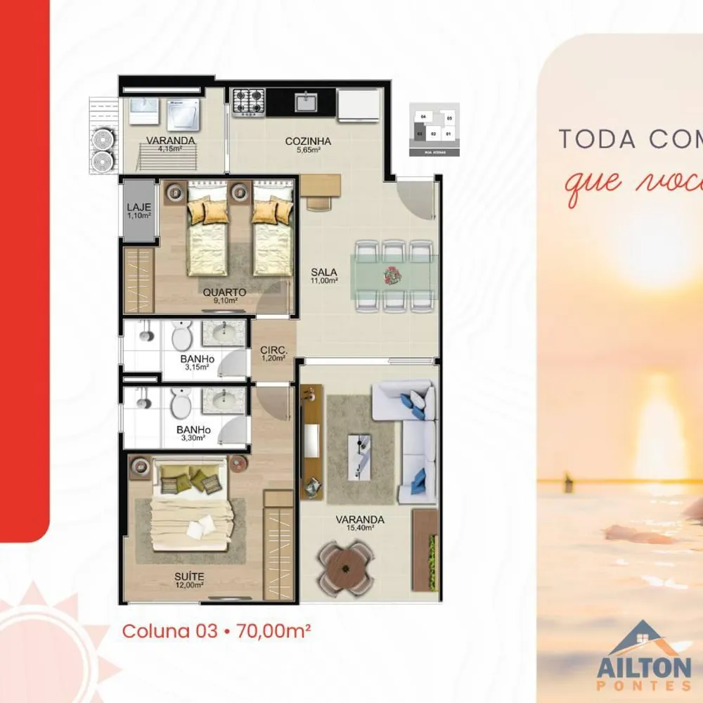Apartamento, 2 quartos, 72 m² - Foto 12
