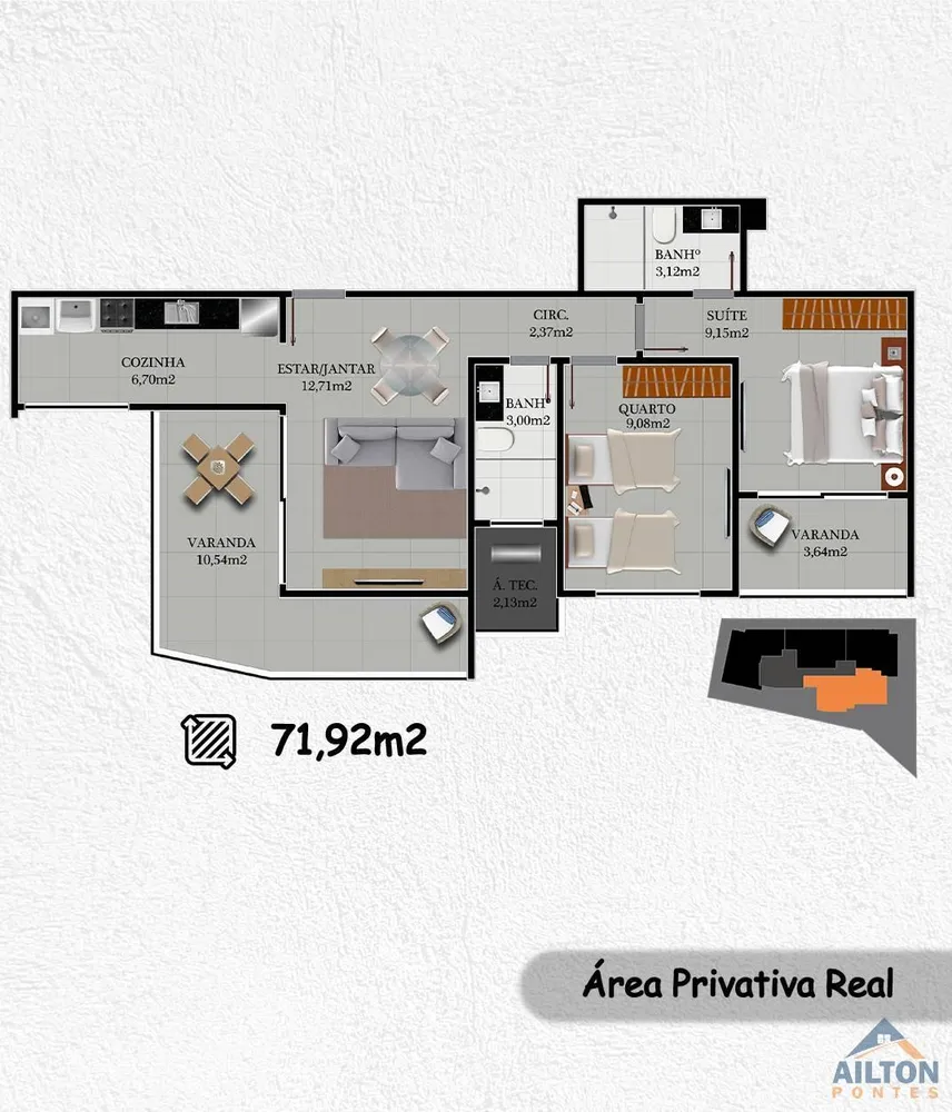 Apartamento, 2 quartos, 73 m² - Foto 8
