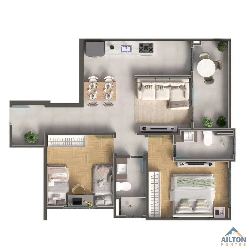 Apartamento, 2 quartos, 69 m² - Foto 3