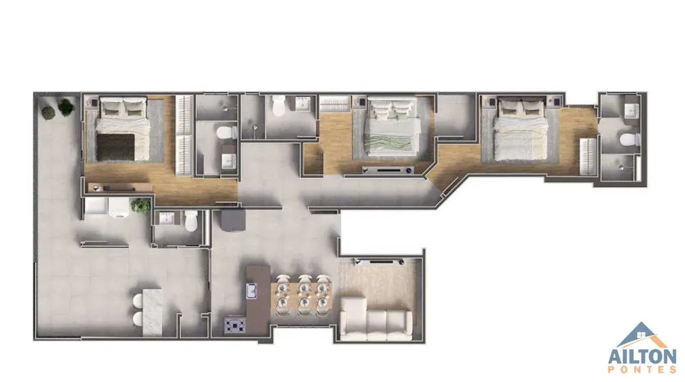 Apartamento, 2 quartos, 69 m² - Foto 2