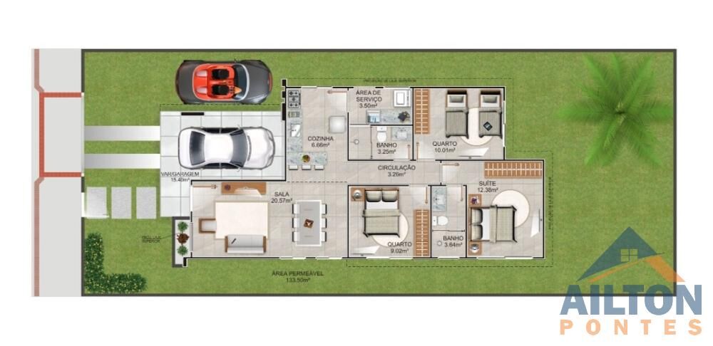 Casa, 3 quartos, 97 m² - Foto 2