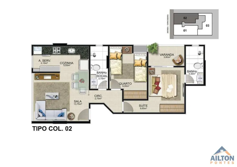 Apartamento, 2 quartos, 59 m² - Foto 6