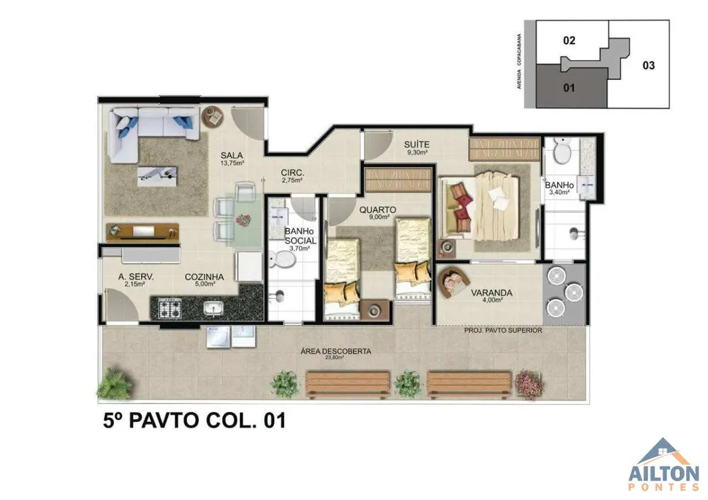 Apartamento, 2 quartos, 59 m² - Foto 7