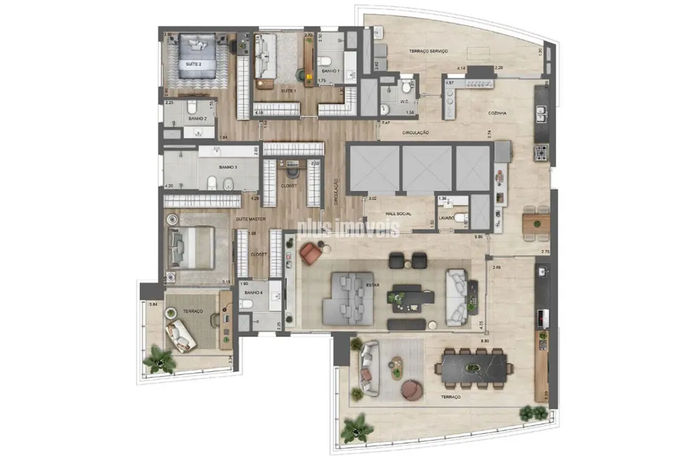 Apartamento, 4 quartos, 277 m² - Foto 4