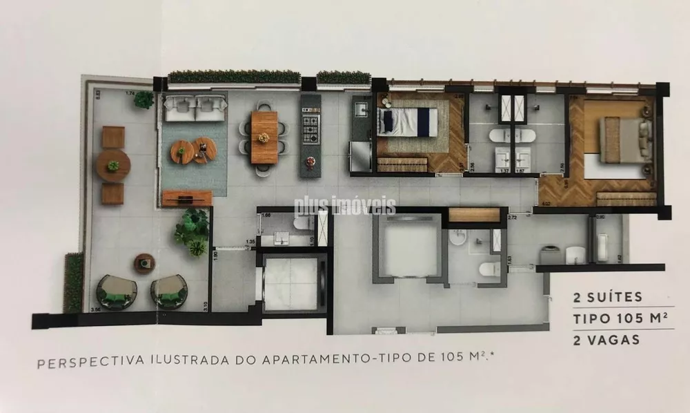 Apartamento à venda com 2 quartos, 105m² - Foto 2