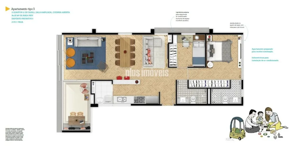 Apartamento, 3 quartos, 85 m² - Foto 2