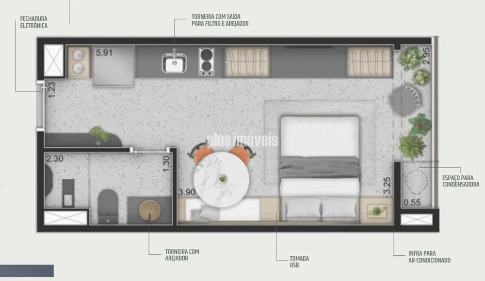 Apartamento, 1 quarto, 26 m² - Foto 3