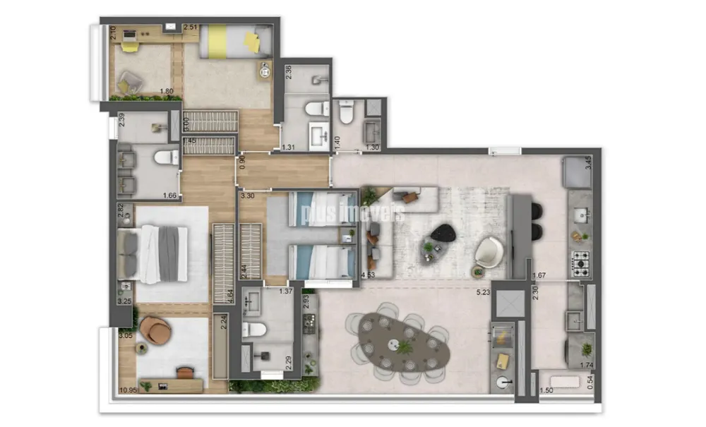 Apartamento, 3 quartos, 118 m² - Foto 3