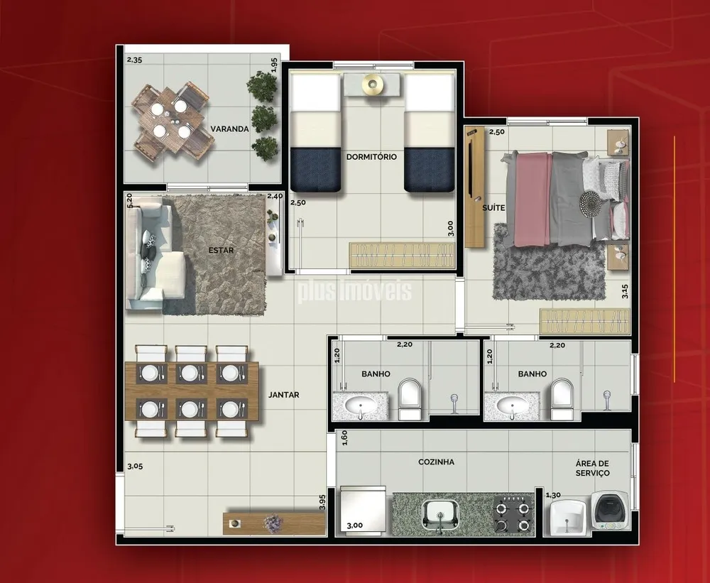 Apartamento, 2 quartos, 56 m² - Foto 2