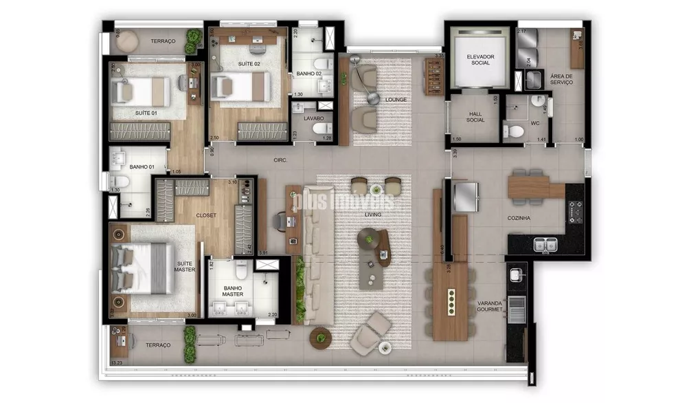 Apartamento à venda com 3 quartos, 160m² - Foto 6