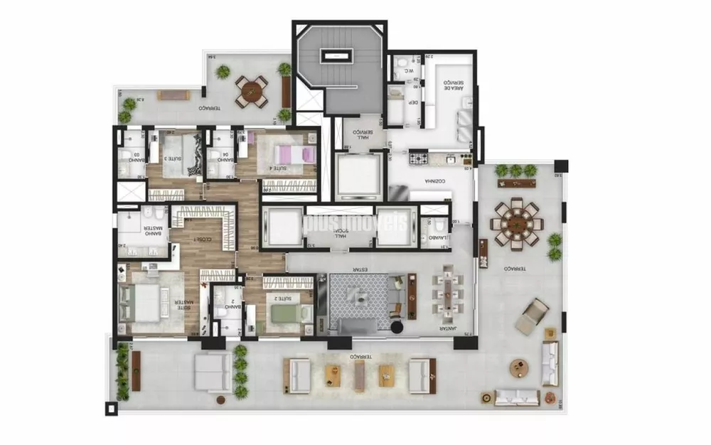 Apartamento à venda com 3 quartos, 208m² - Foto 4