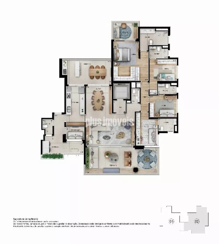 Apartamento à venda com 4 quartos, 232m² - Foto 5