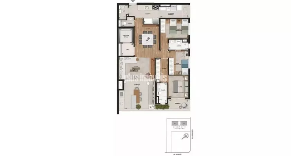 Apartamento à venda com 3 quartos, 115m² - Foto 3