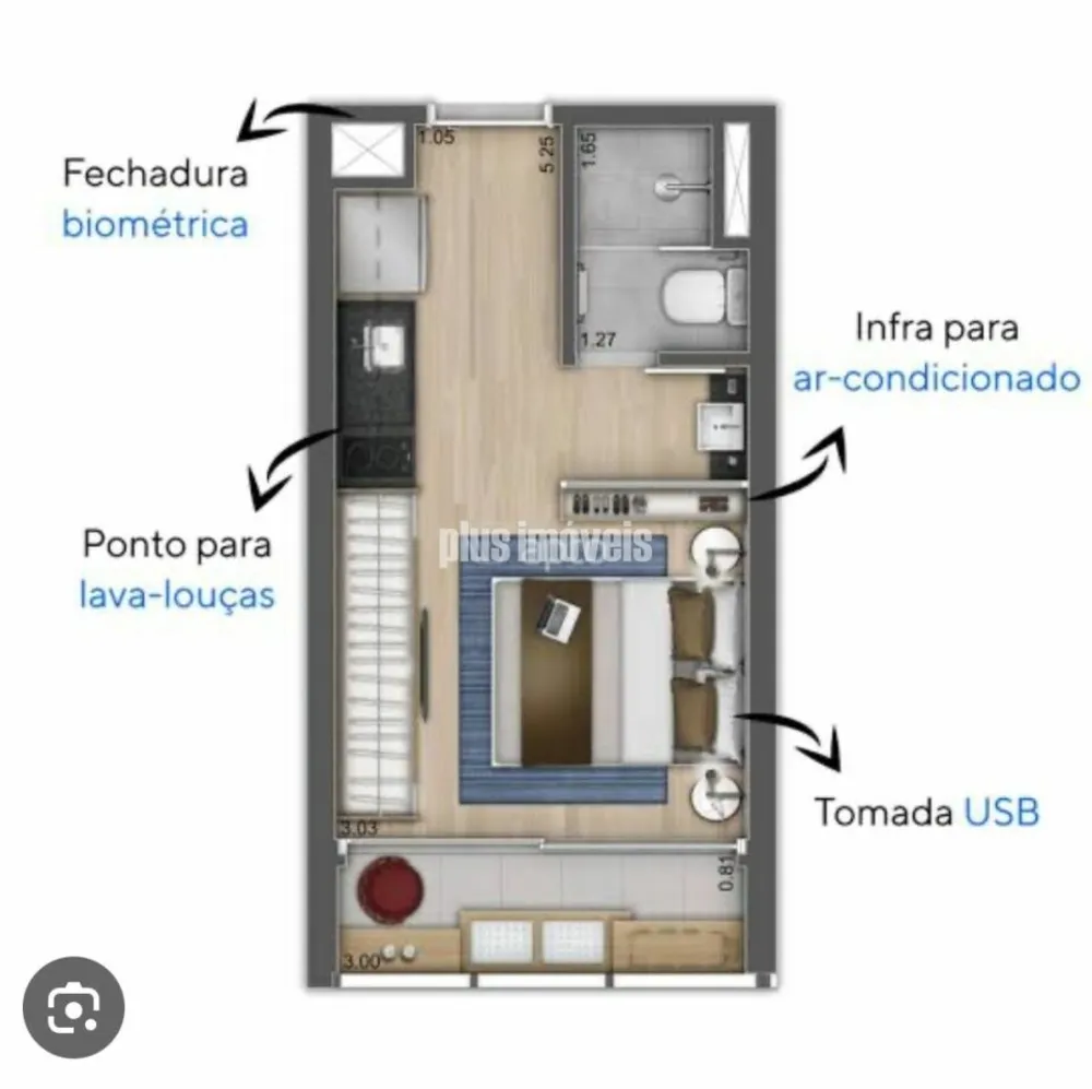 Apartamento, 1 quarto, 22 m² - Foto 7
