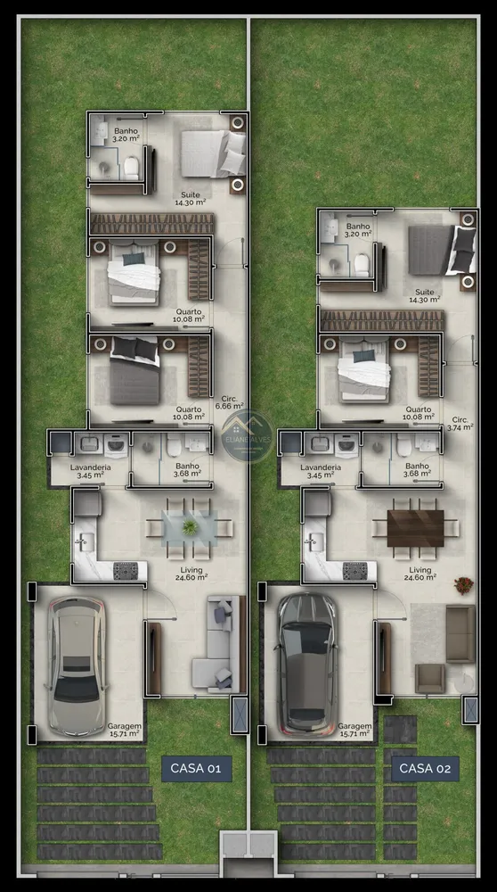 Casa, 3 quartos, 101 m² - Foto 12