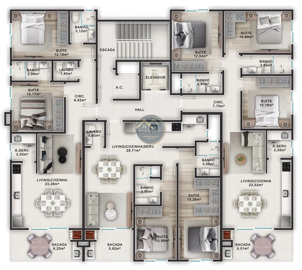 Apartamento, 2 quartos, 80 m² - Foto 14