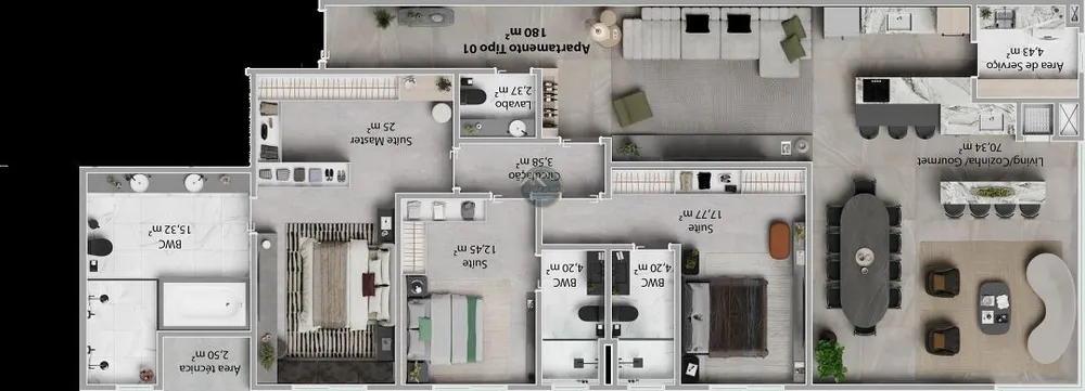 Apartamento, 3 quartos, 170 m² - Foto 16